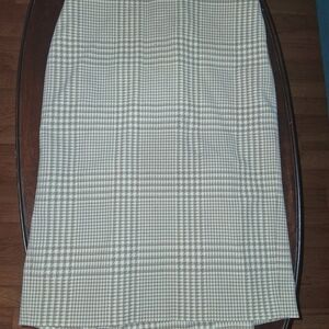 Vintage Worth Beige Checkered Pencil Skirt
